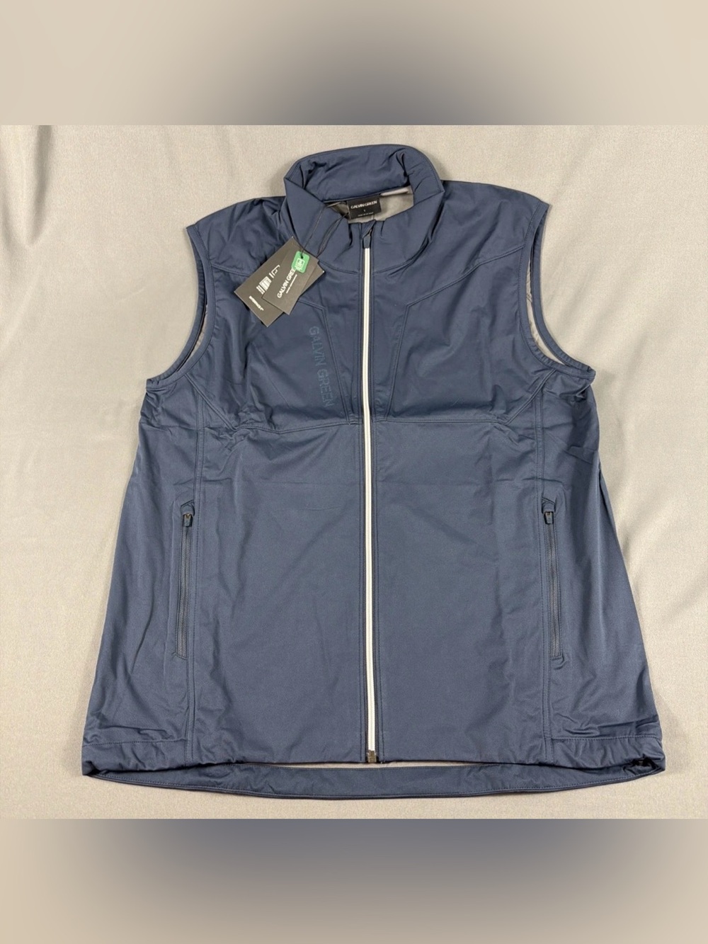 Galvin Green Golf Vest Lathan Wind Rain Large Navy Polyester NWT MSRP $219